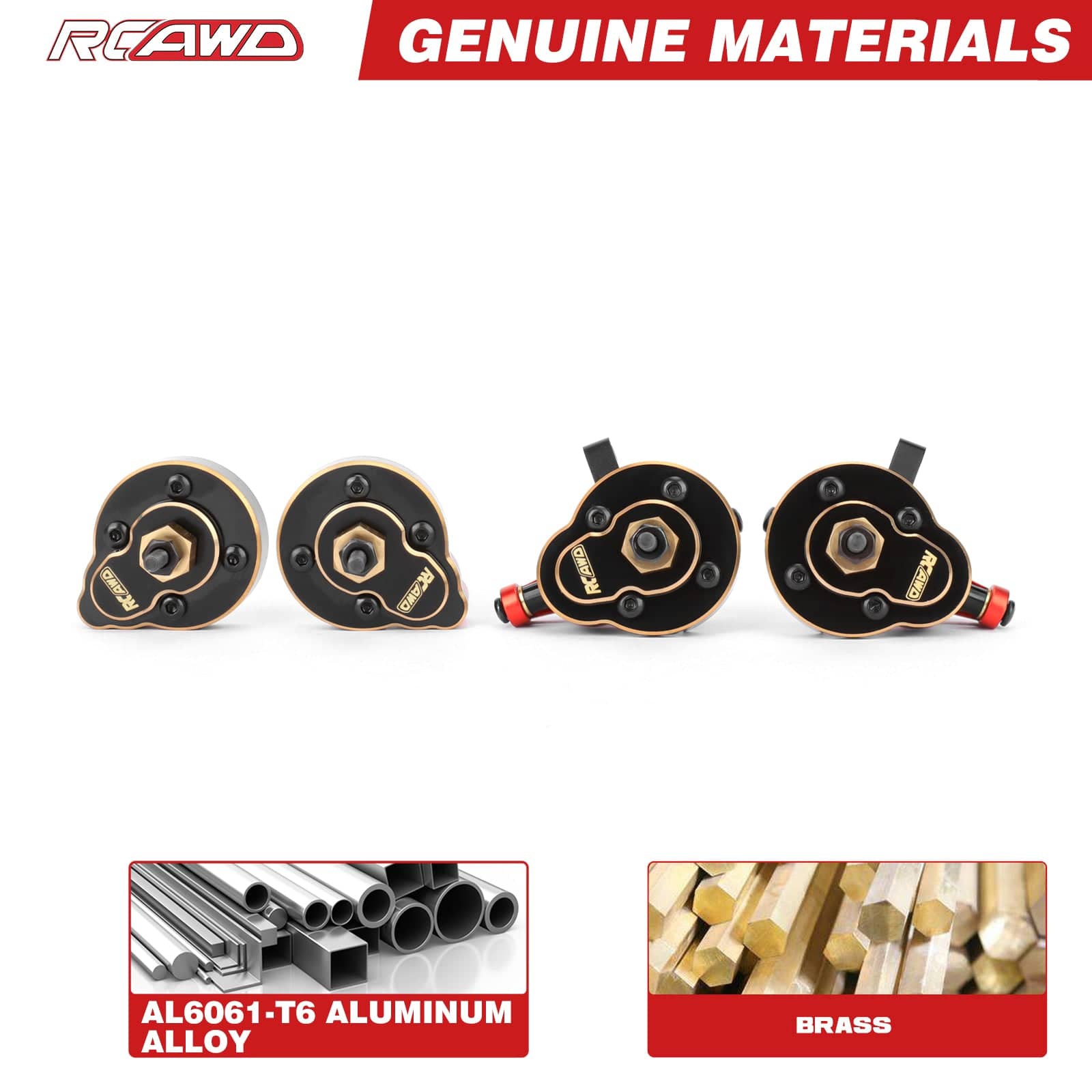 RCAWD Front Rear Portal Axle Housing Steering Set with