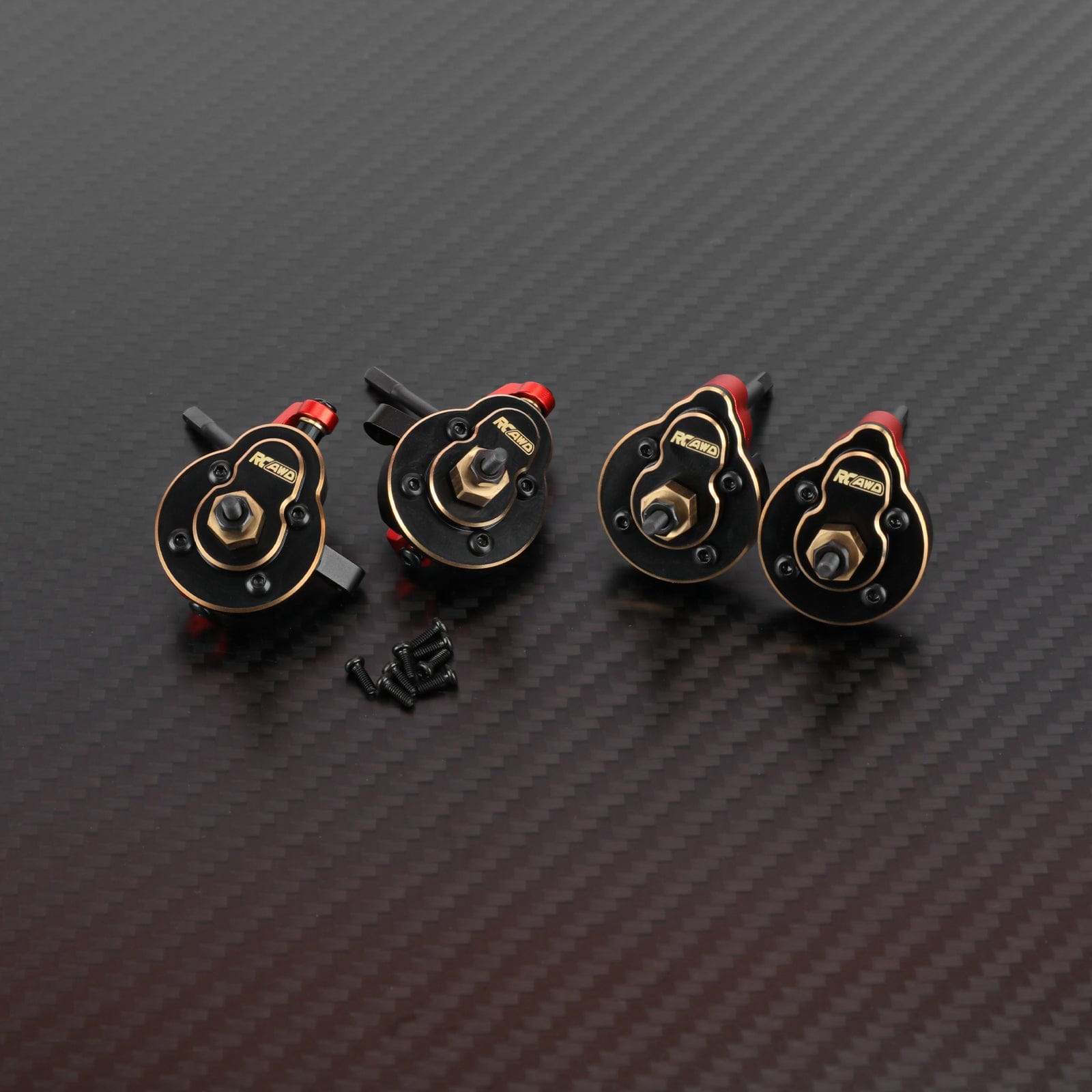 RCAWD HPI 1/18 Venture18 Black RCAWD HPI Venture18 Front Rear Portal Axle Steering Set with CounterWeight