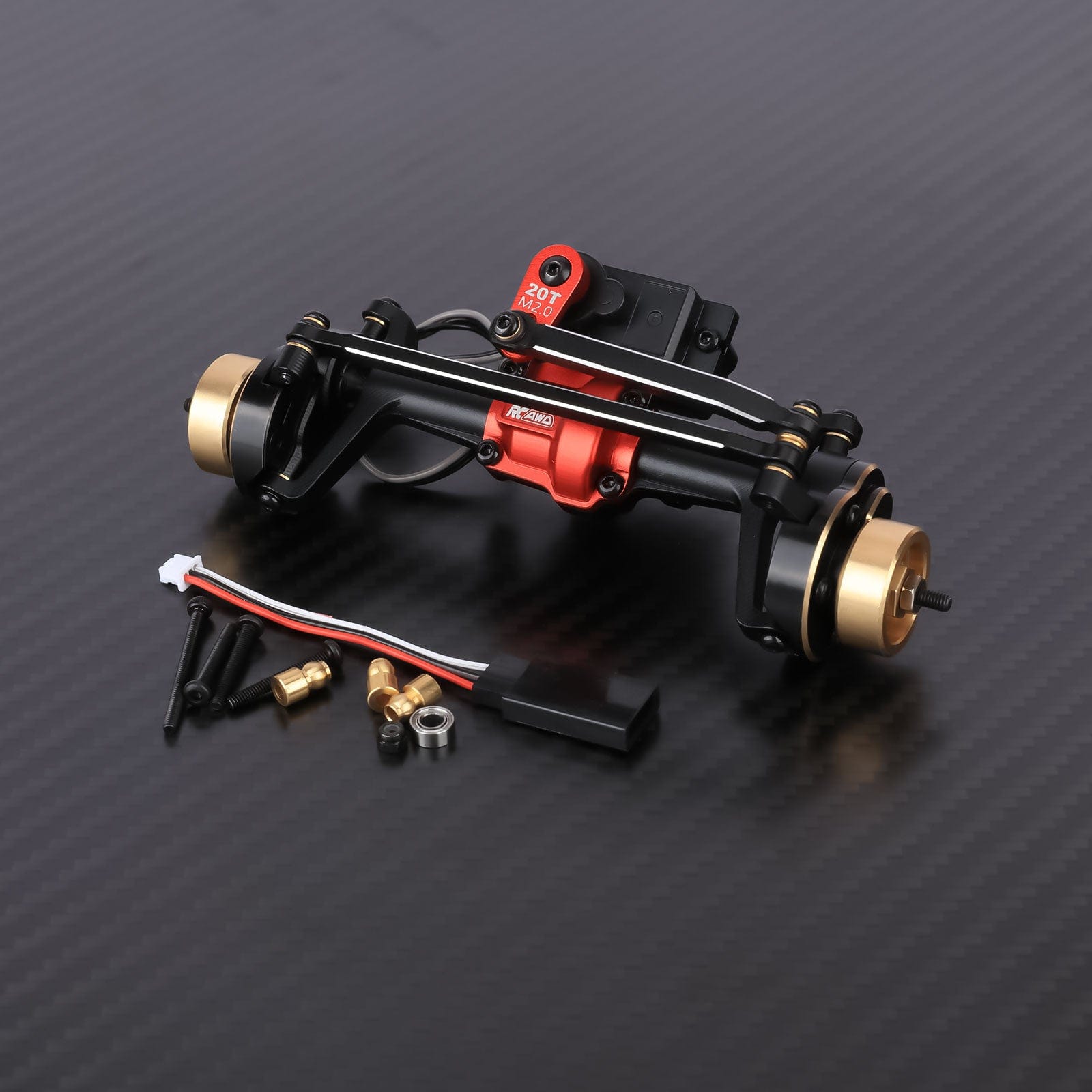 RCAWD HPI 1/18 Venture18 Front Portal Axle / Black RCAWD HPI Venture18 Front Rear Portal Axle Assembly with 20T Servo CounterWeight