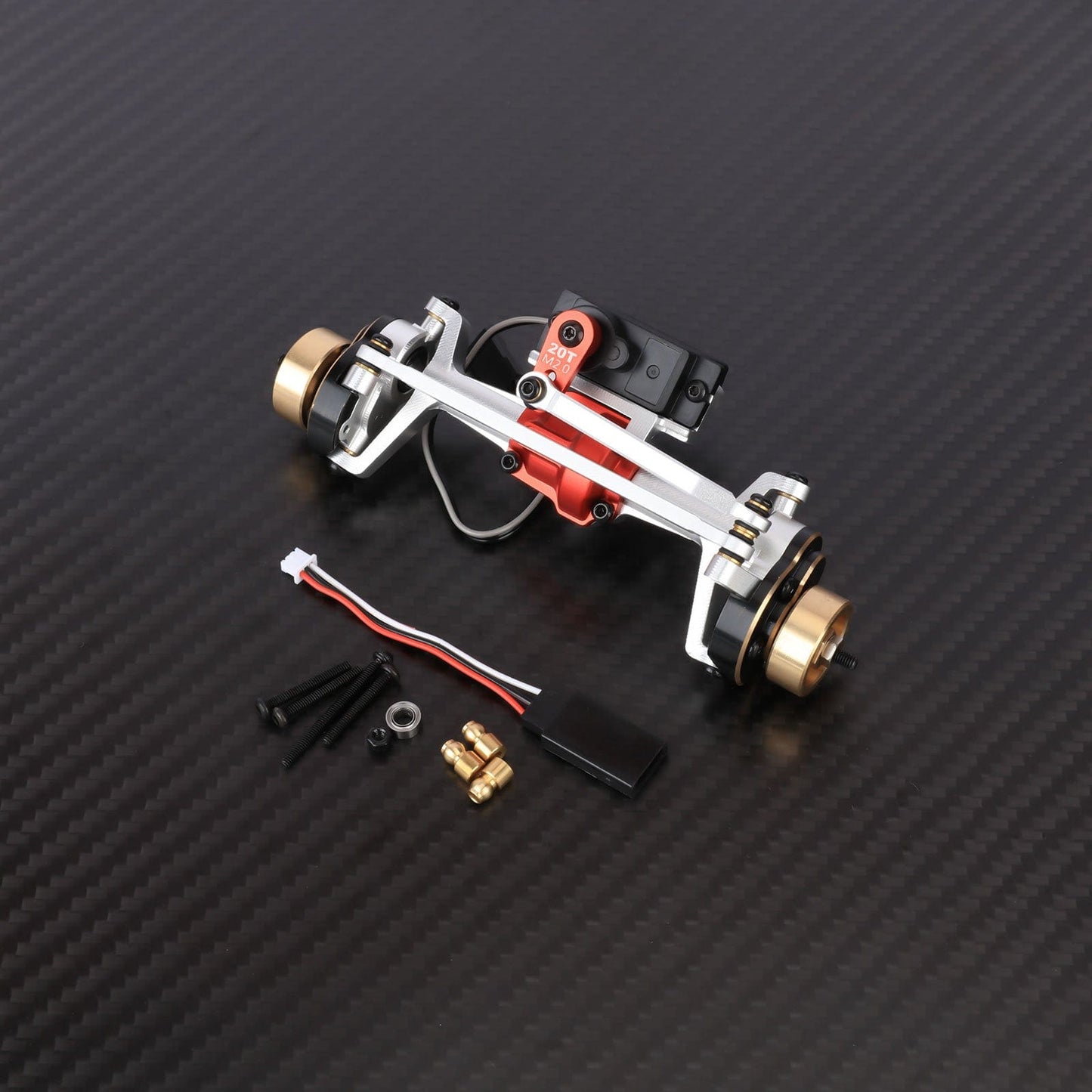 RCAWD HPI 1/18 Venture18 Front Portal Axle / Silver RCAWD HPI Venture18 Front Rear Portal Axle Assembly with 20T Servo CounterWeight