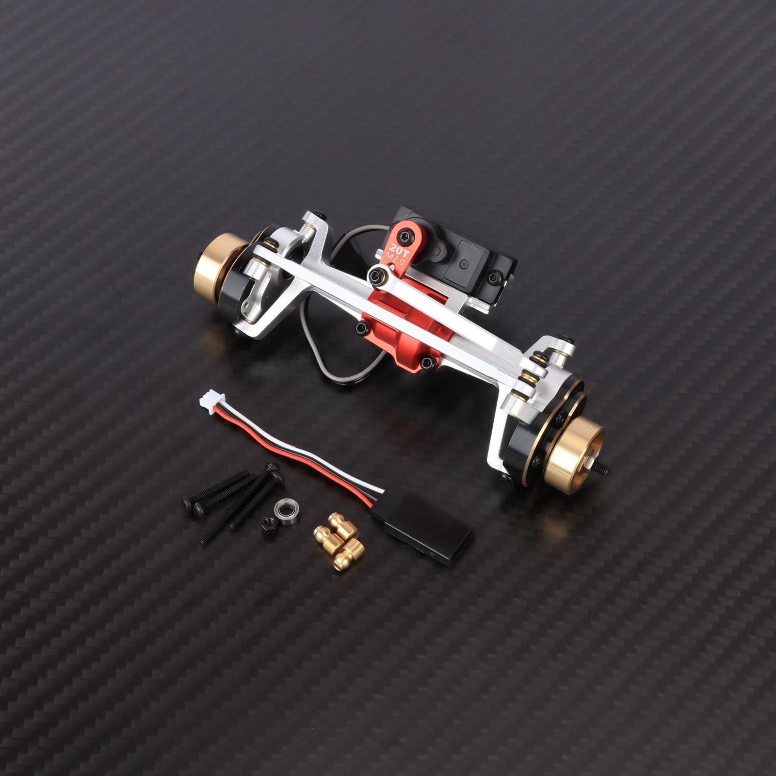 RCAWD HPI 1/18 Venture18 Front Portal Axle / Silver RCAWD HPI Venture18 Front Rear Portal Axle Assembly with 20T Servo CounterWeight