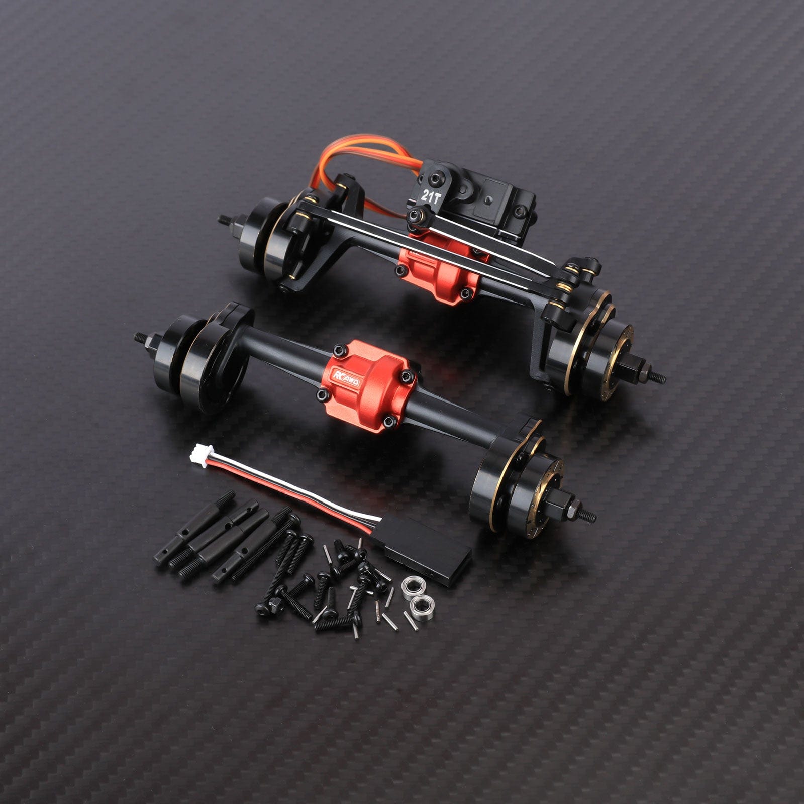 RCAWD HPI 1/18 Venture18 Front Rear Portal Axle / Black RCAWD HPI Venture18 Extended 10MM High Clearance Front Rear Portal Axle Assembly