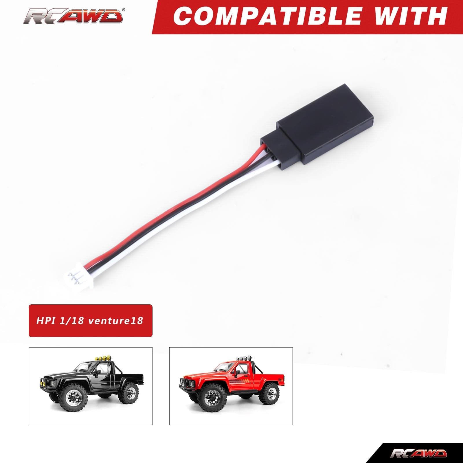 RCAWD HPI 1/18 Venture18 JR to ZH1.25 RCAWD HPI Venture18 76MM JR to ZH1.25 Servo Adapter