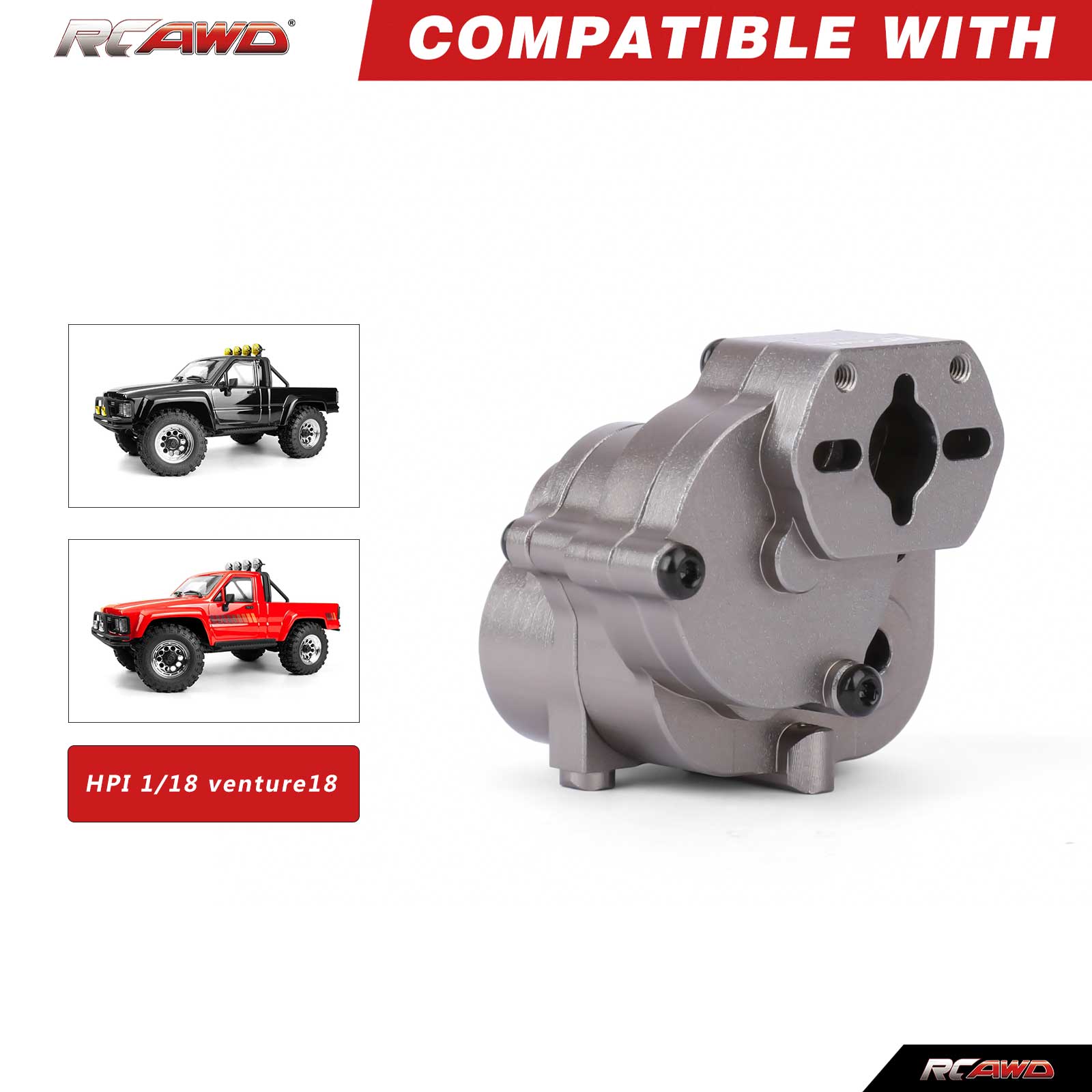 RCAWD HPI 1/18 Venture18 RCAWD HPI Venture18 2 Speed Gearbox Housing Case