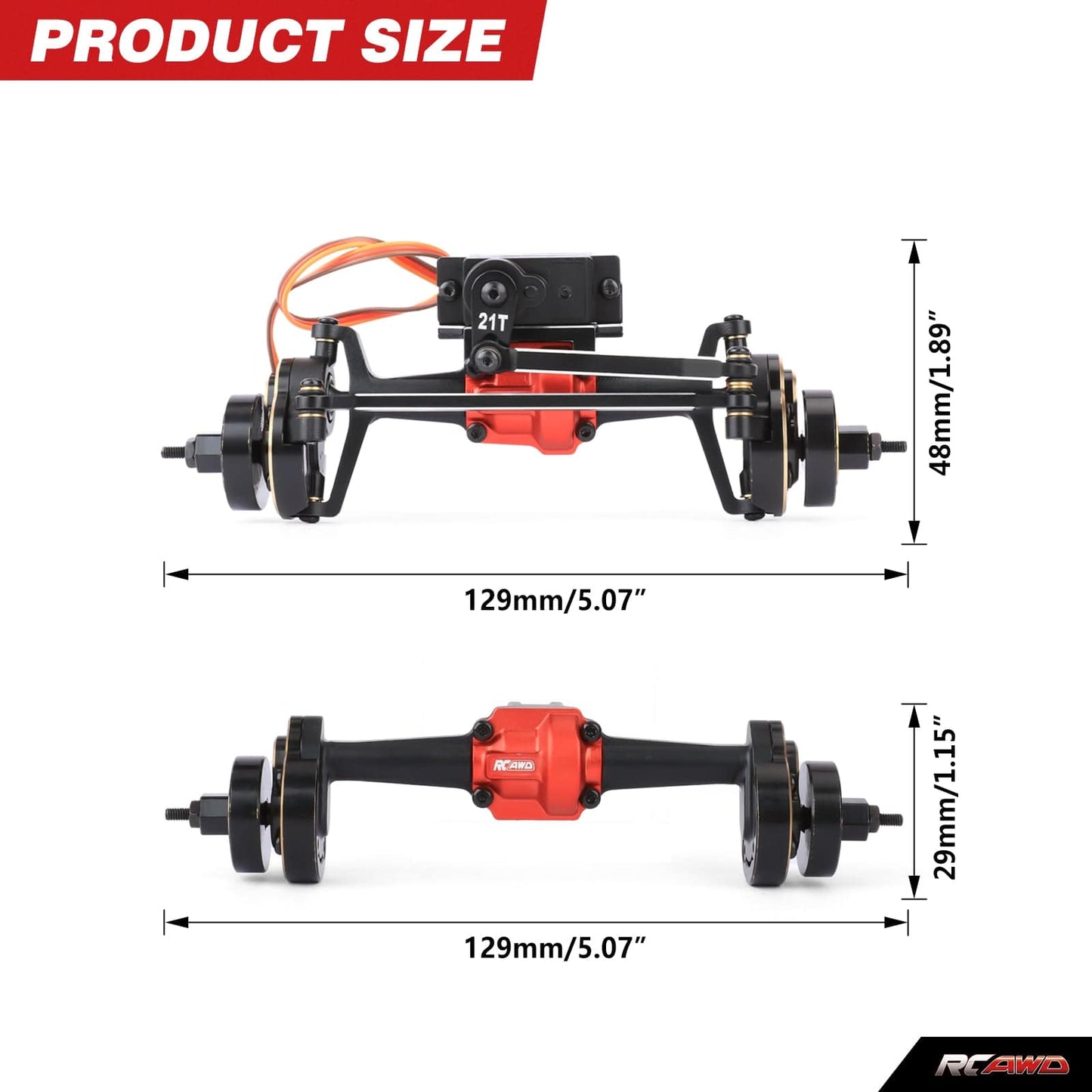 RCAWD HPI 1/18 Venture18 RCAWD HPI Venture18 Extended 10MM High Clearance Front Rear Portal Axle Assembly