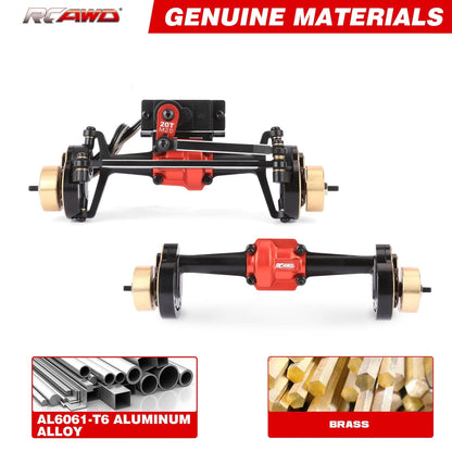 RCAWD HPI 1/18 Venture18 RCAWD HPI Venture18 Front Rear Portal Axle Assembly with 20T Servo CounterWeight