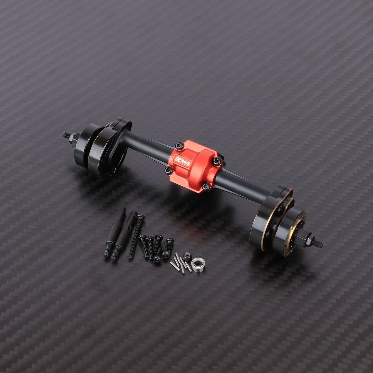 RCAWD HPI 1/18 Venture18 Rear Portal Axle / Black RCAWD HPI Venture18 Extended 10MM High Clearance Front Rear Portal Axle Assembly
