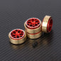 RCAWD HPI 1/18 Venture18 Red 10 Spoke RCAWD HPI Venture18 1.2" Aluminum Wheel Rim Set With CounterWeight