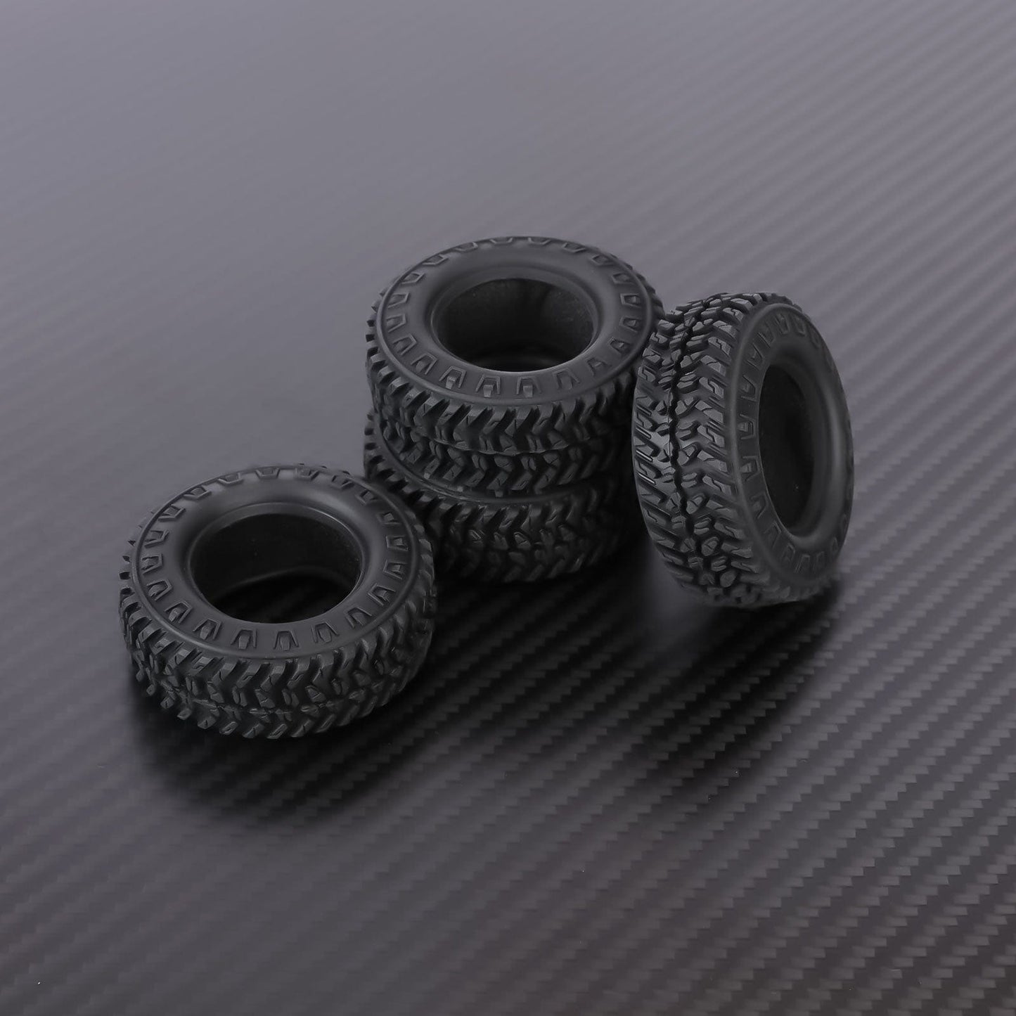RCAWD HPI 1/18 Venture18 Rubber Rock Wheel Tires RCAWD HPI Venture18 55MM 1.2" Rock Wheel Tires 4pcs