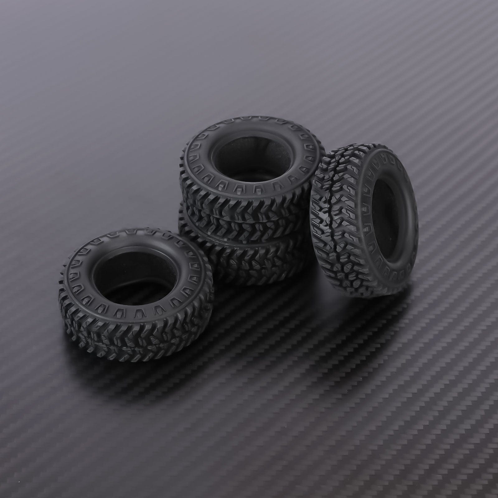 RCAWD HPI 1/18 Venture18 Rubber Rock Wheel Tires RCAWD HPI Venture18 55MM 1.2" Rock Wheel Tires 4pcs