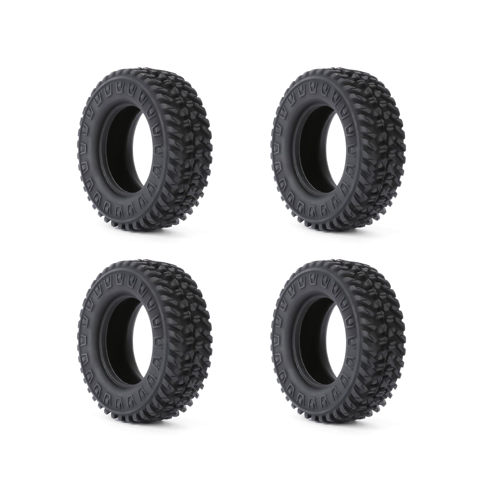 RCAWD HPI 1/18 Venture18 Rubber Rock Wheel Tires RCAWD HPI Venture18 55MM 1.2" Rock Wheel Tires 4pcs