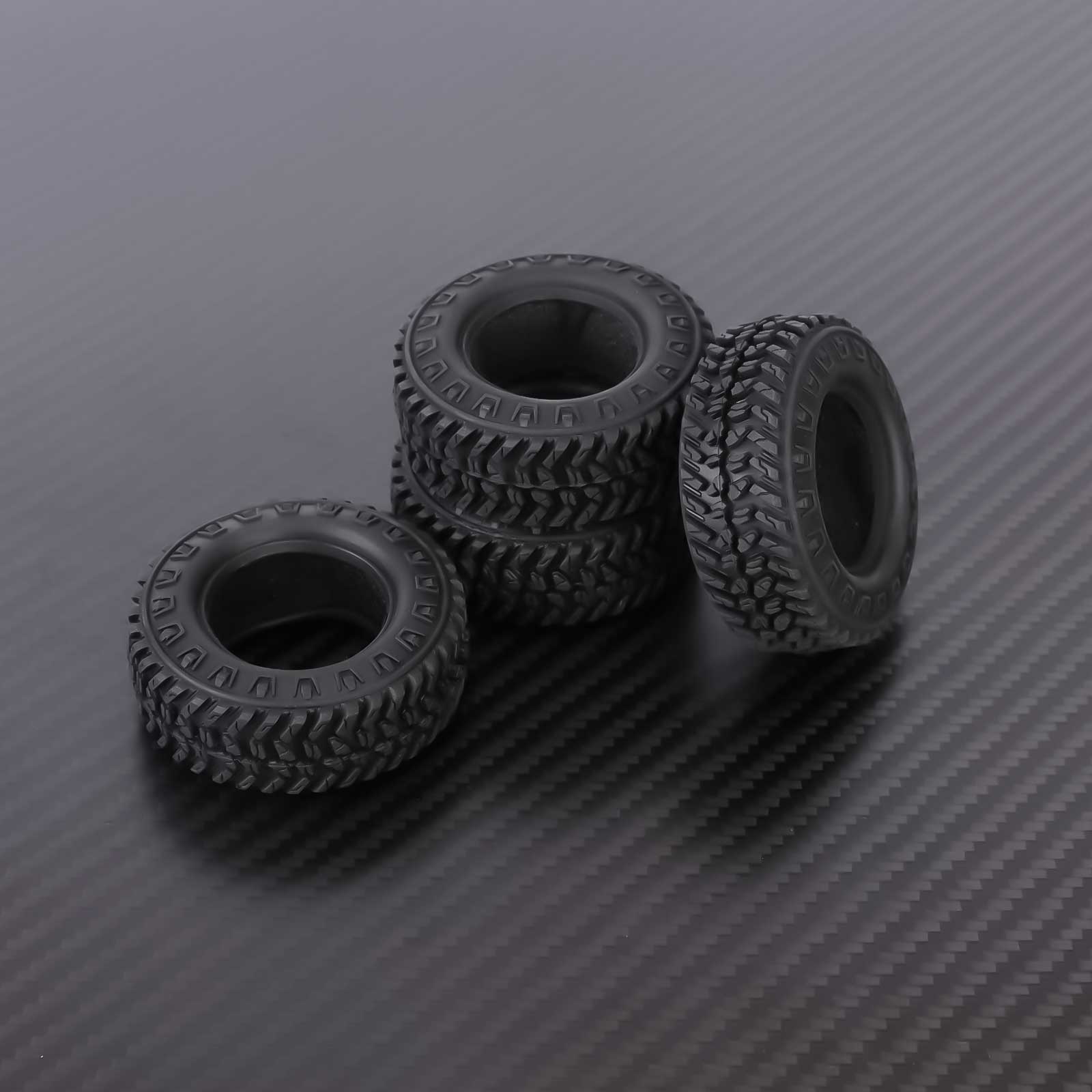 RCAWD HPI 1/18 Venture18 Rubber Rock Wheel Tires RCAWD HPI Venture18 60MM 1.2" Rock Wheel Tires 4pcs