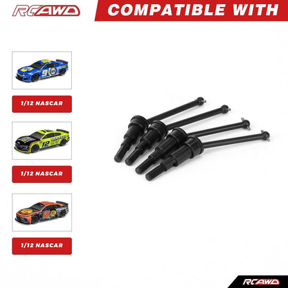 RCAWD Losi 1/12 NASCAR CVD DriveShaft RCAWD LOSI NASCAR Steel CVD Front Rear Drive Shaft