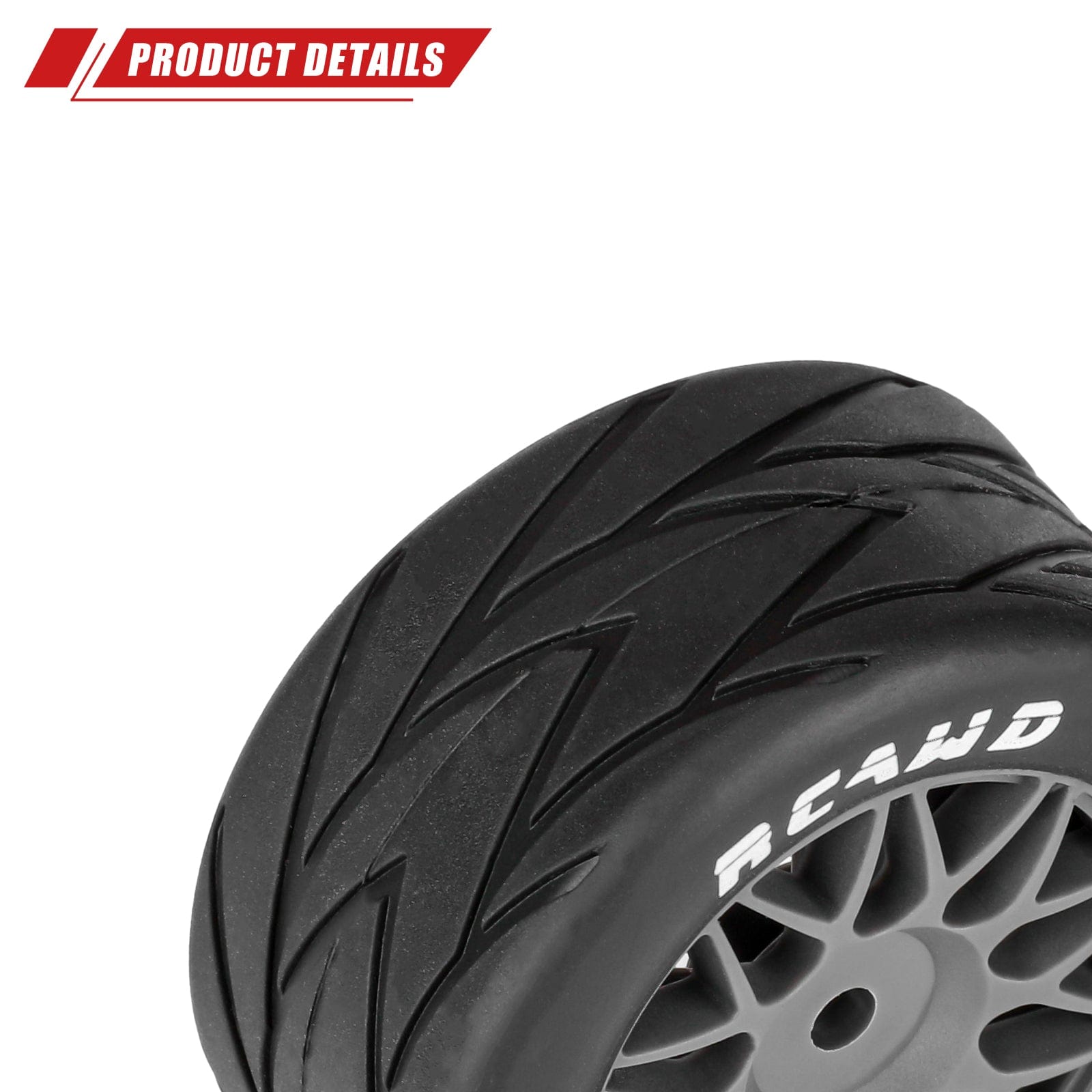 RCAWD Losi 1/12 NASCAR RCAWD Losi NASCAR All Terrain Adaptation Pre Glued Wheel Tires