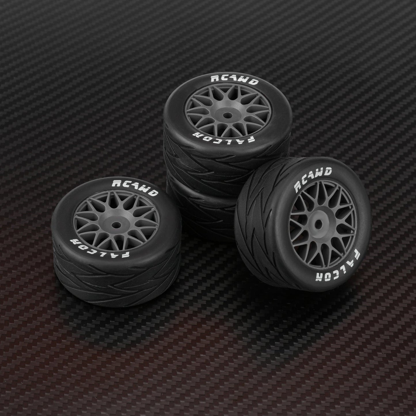 RCAWD Losi 1/12 NASCAR RCAWD Losi NASCAR All Terrain Adaptation Pre Glued Wheel Tires