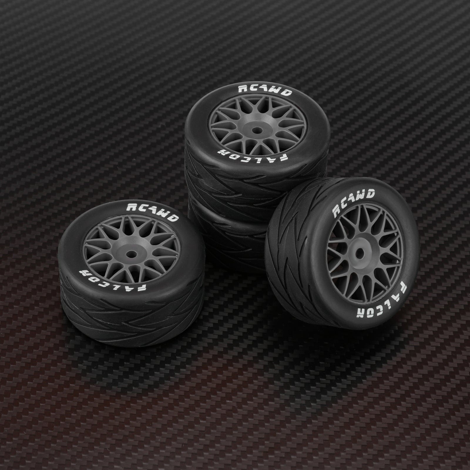 RCAWD Losi 1/12 NASCAR RCAWD Losi NASCAR All Terrain Adaptation Pre Glued Wheel Tires