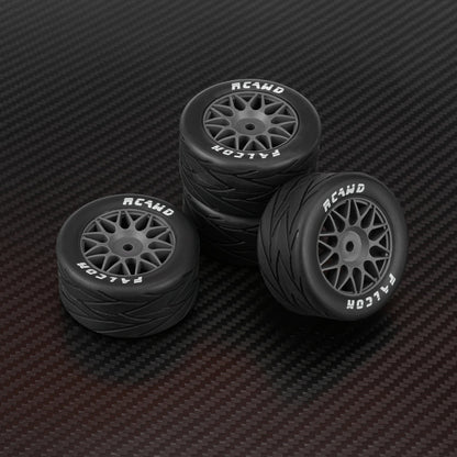RCAWD Losi 1/12 NASCAR RCAWD Losi NASCAR All Terrain Adaptation Pre Glued Wheel Tires