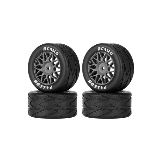 RCAWD Losi 1/12 NASCAR RCAWD Losi NASCAR All Terrain Adaptation Pre Glued Wheel Tires