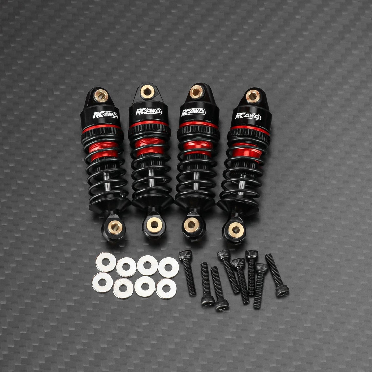 RCAWD Losi 1/12 NASCAR Red RCAWD LOSI NASCAR Front Rear Shock Absorbers Damper 4PCS