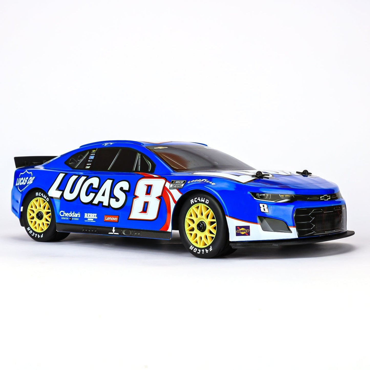 RCAWD Losi 1/12 NASCAR Yellow RCAWD Losi NASCAR All Terrain Adaptation Pre Glued Wheel Tires