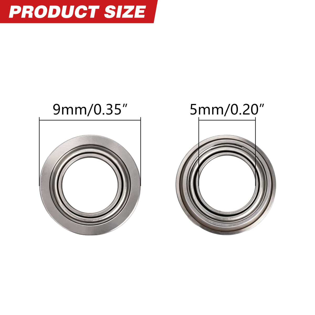 RCAWD Losi 1/18 Mini LMT 5x8x2.5mm RCAWD LOSI Mini LMT 5x8x2.5mm Flanged Bearings 4PCS