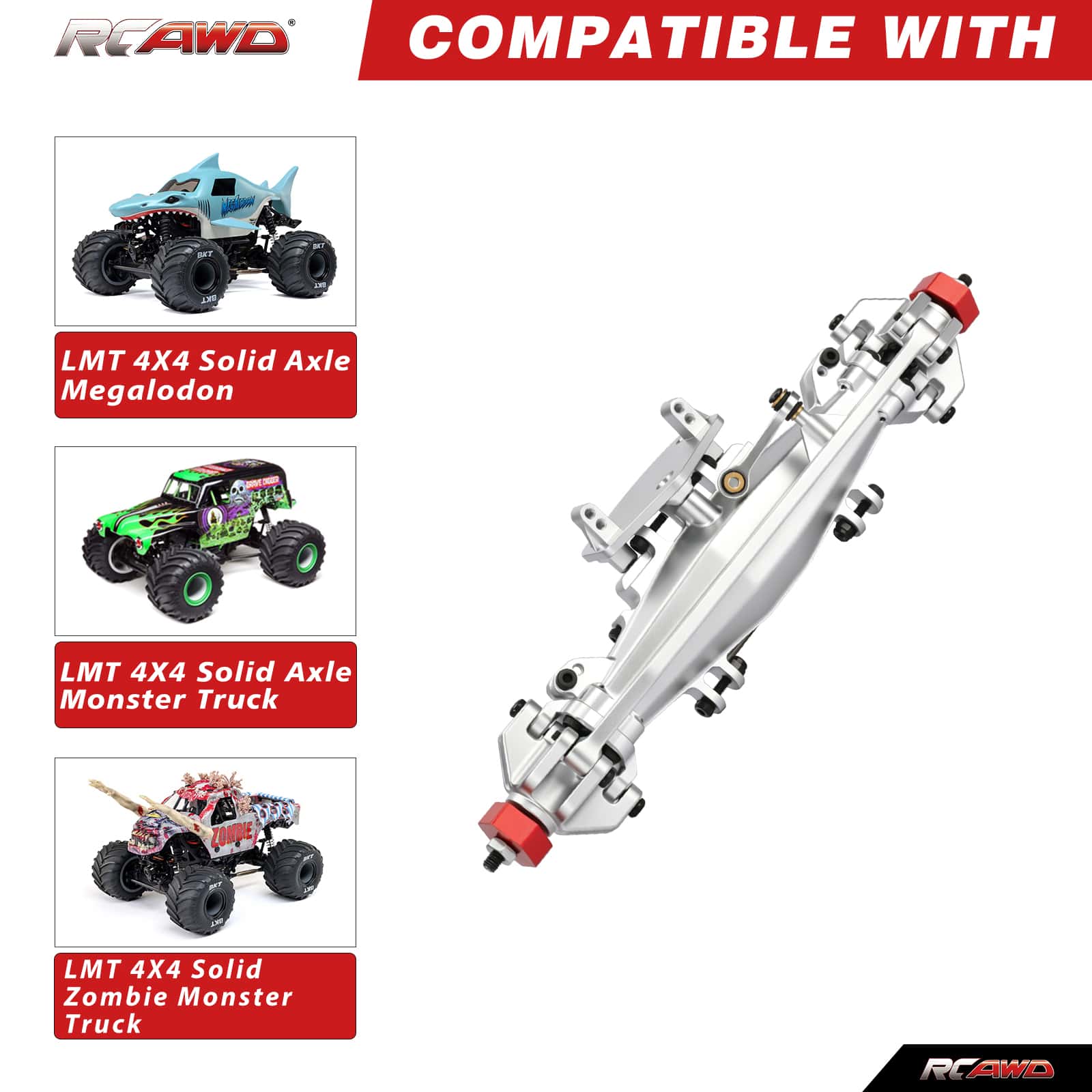 RCAWD Losi 1/18 Mini LMT Front Axle Complete Set RCAWD LOSI MINI LMT Front Axle Complete Set