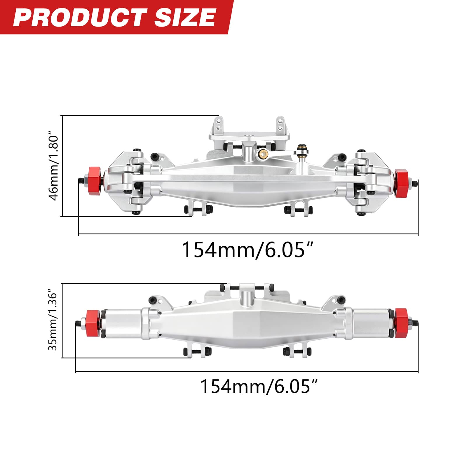 RCAWD Losi 1/18 Mini LMT Front Rear Axle Complete Set RCAWD LOSI MINI LMT Front Rear Axle Complete Set