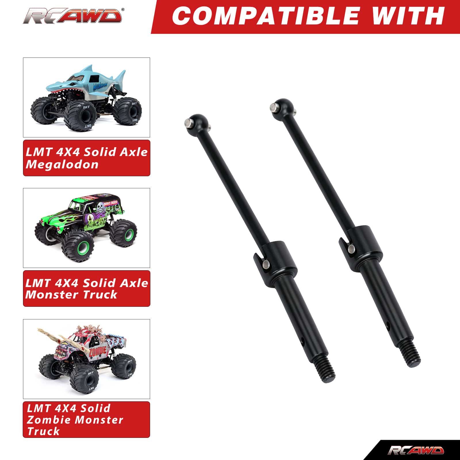 RCAWD Losi 1/18 Mini LMT RCAWD LOSI MINI LMT Front Rear CVD 65mm Drive Shaft