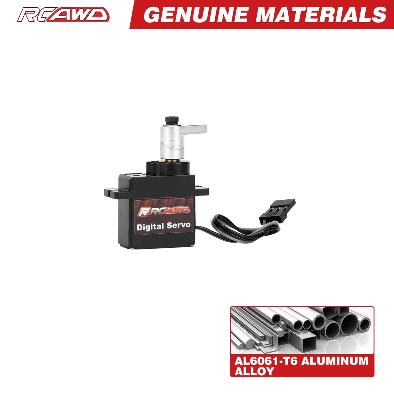 RCAWD Losi 1/18 Mini LMT RCAWD LOSI MINI LMT Metal Gear Servo with 20T Buffer Servo Save Arm Set