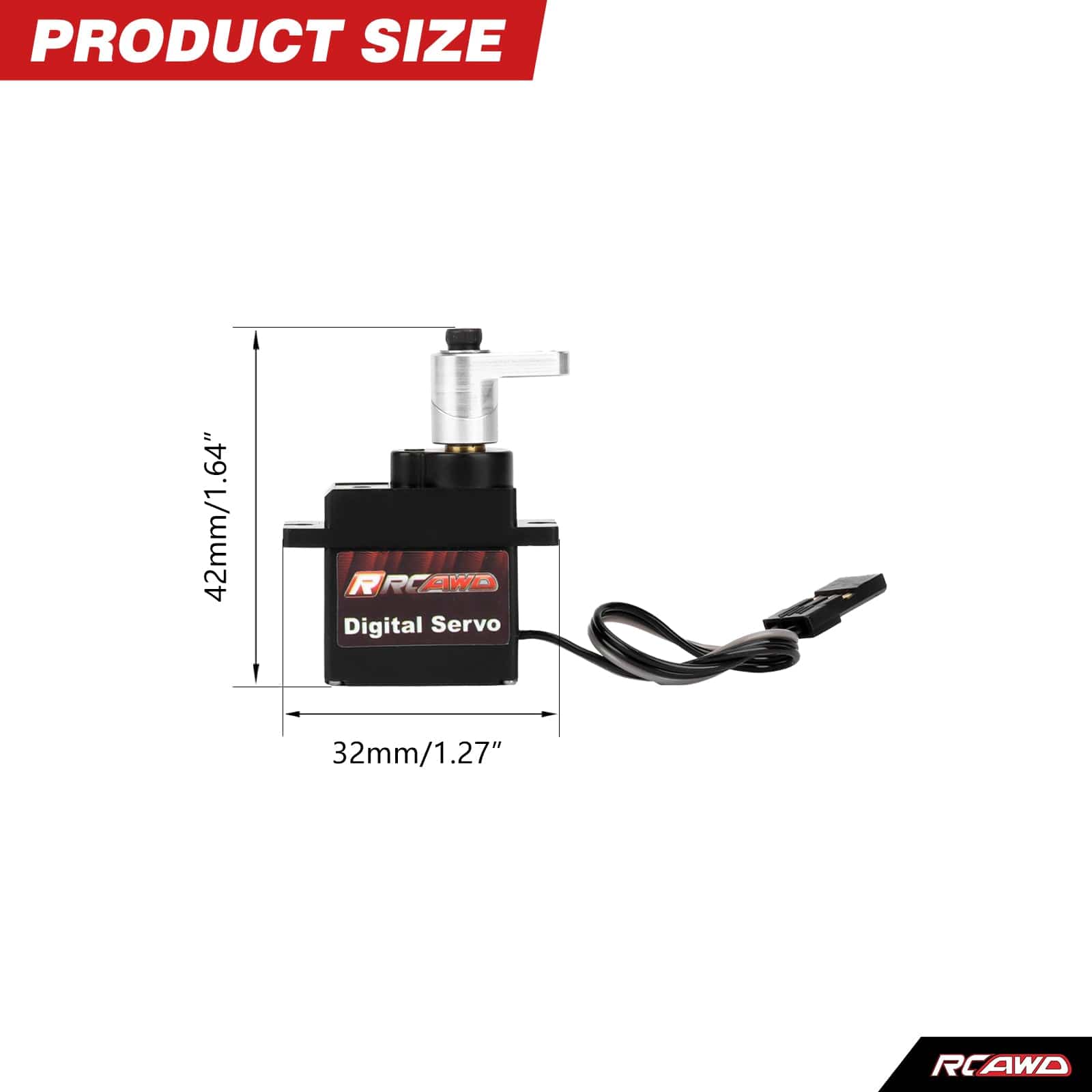 RCAWD Losi 1/18 Mini LMT RCAWD LOSI MINI LMT Metal Gear Servo with 20T Buffer Servo Save Arm Set