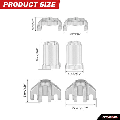 RCAWD losi 1/18 Mini LMT RCAWD LOSI MINI LMT Steering Cup Rear Hubs C Hubs Spindle Carrier Set
