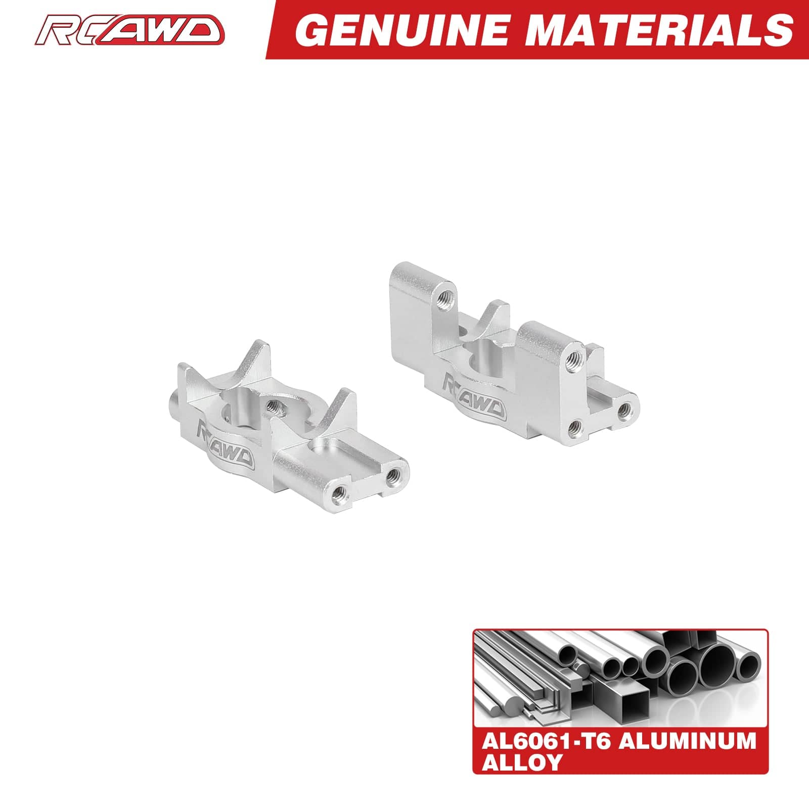 RCAWD Losi 1/18 Mini LMT Silver RCAWD LOSI MINI LMT Front Rear Body Post Mounts