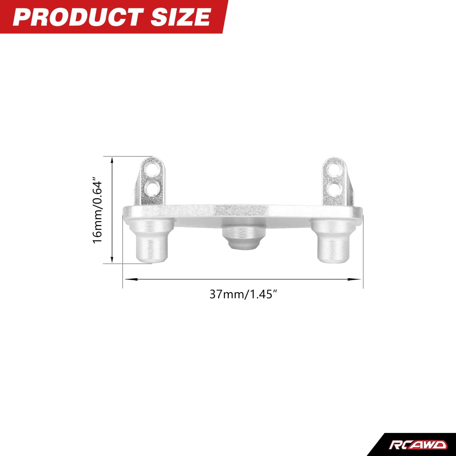 RCAWD Losi 1/18 Mini LMT Silver RCAWD LOSI MINI LMT Servo Mount Set