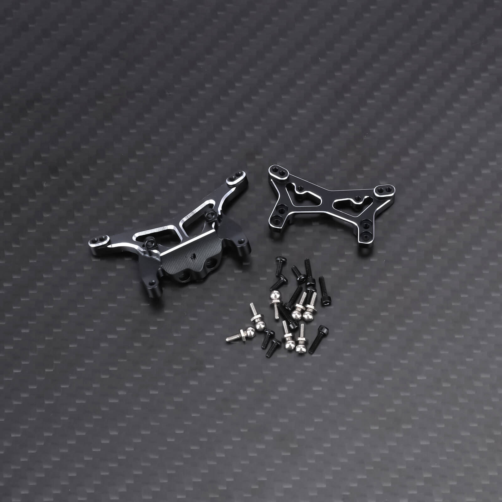 RCAWD Losi 1/24 MICRO-B 2S 2WD Front Rear Shock Mount / Black RCAWD LOSI 1/24 MICRO-B 2S 2WD Aluminum Alloy Full Suspension with Mount Set