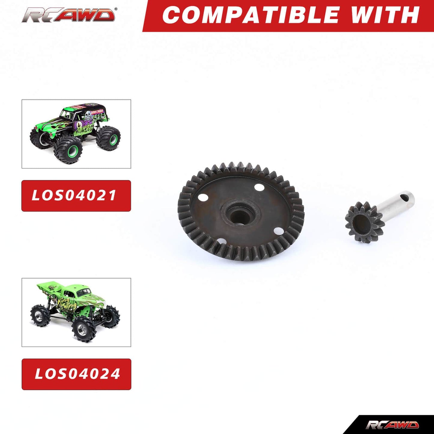 RCAWD LOSI 1/8 LMT 43T Diff Gear RCAWD Losi 1/8 LMT Diff Gear Set 43T 13T