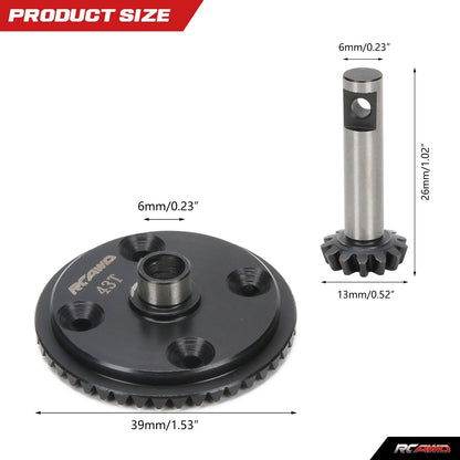 RCAWD LOSI 1/8 LMT Black RCAWD Losi 1/8 LMT Diff Pinion Gear Set