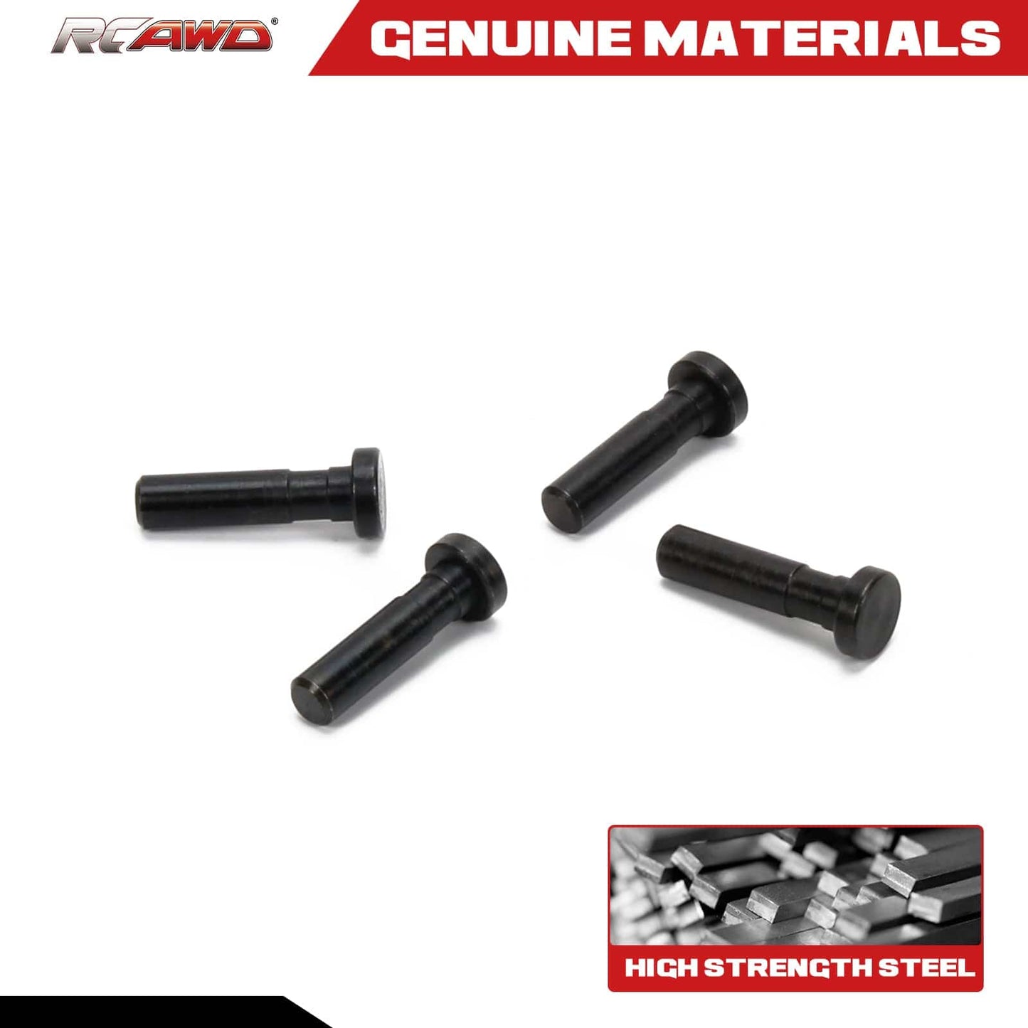 RCAWD LOSI 1/8 LMT Black RCAWD Losi LMT upgrade parts #45 Front Kingpin steering screw pin 4*17.5MM LOS244005