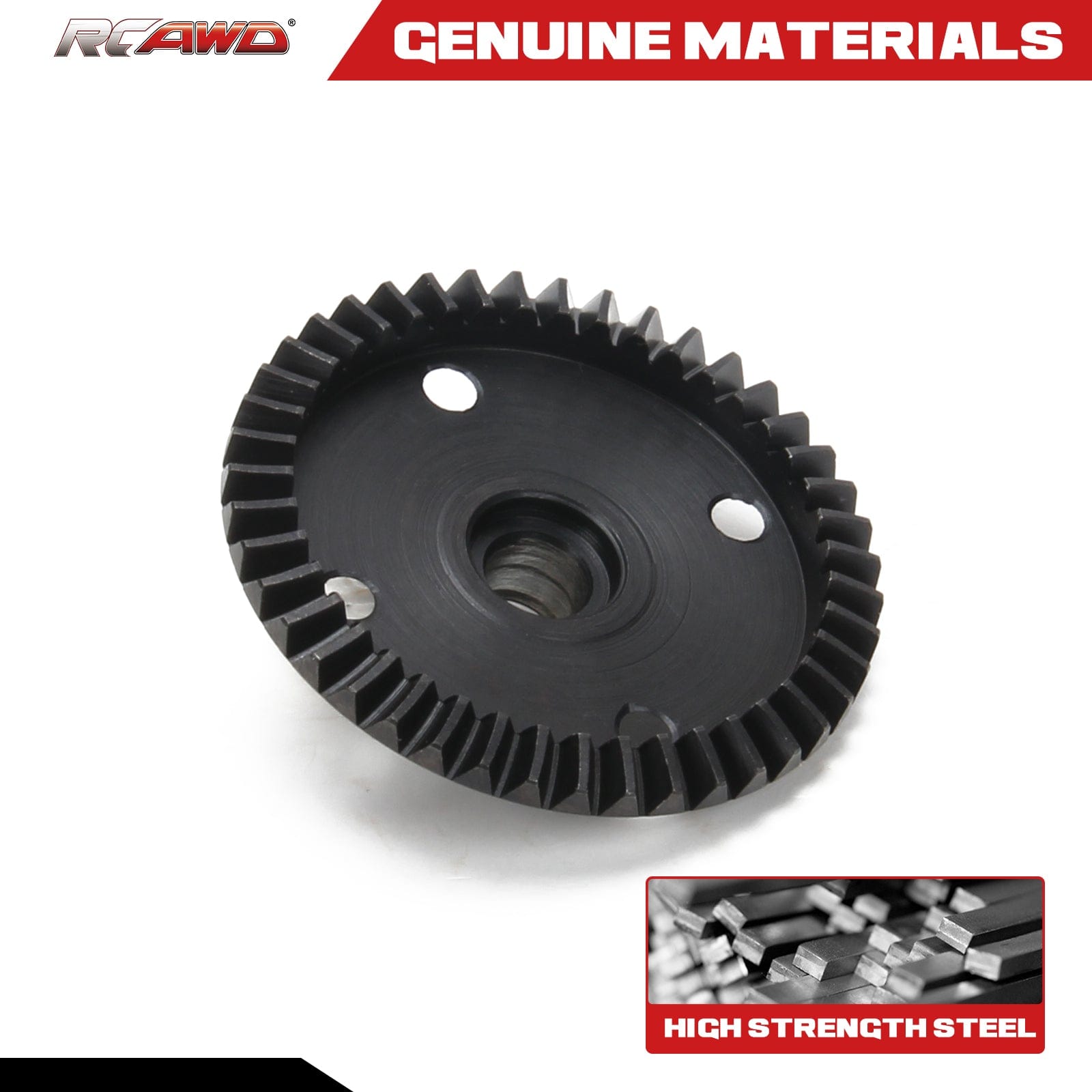 RCAWD LOSI 1/8 LMT Black RCAWD Losi LMT upgrade Super heavy duty 40crmo Differential Ring Gear 43T LOS242040