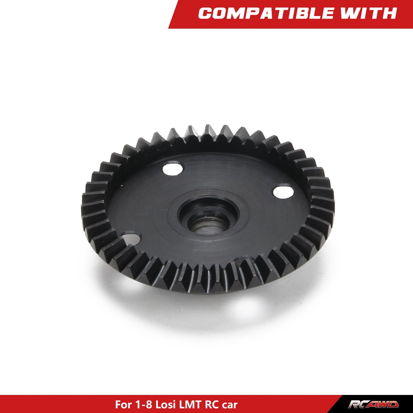 RCAWD LOSI 1/8 LMT Black RCAWD Losi LMT upgrade Super heavy duty 40crmo Differential Ring Gear 43T LOS242040