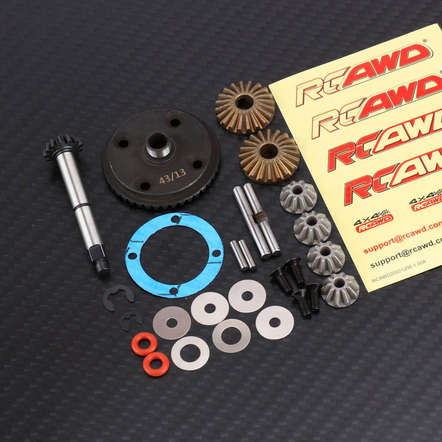 RCAWD LOSI 1/8 LMT Center 43T Diff Gear RCAWD Losi 1/8 LMT 43T Diff Gear Set Center D3-LOS242043BL