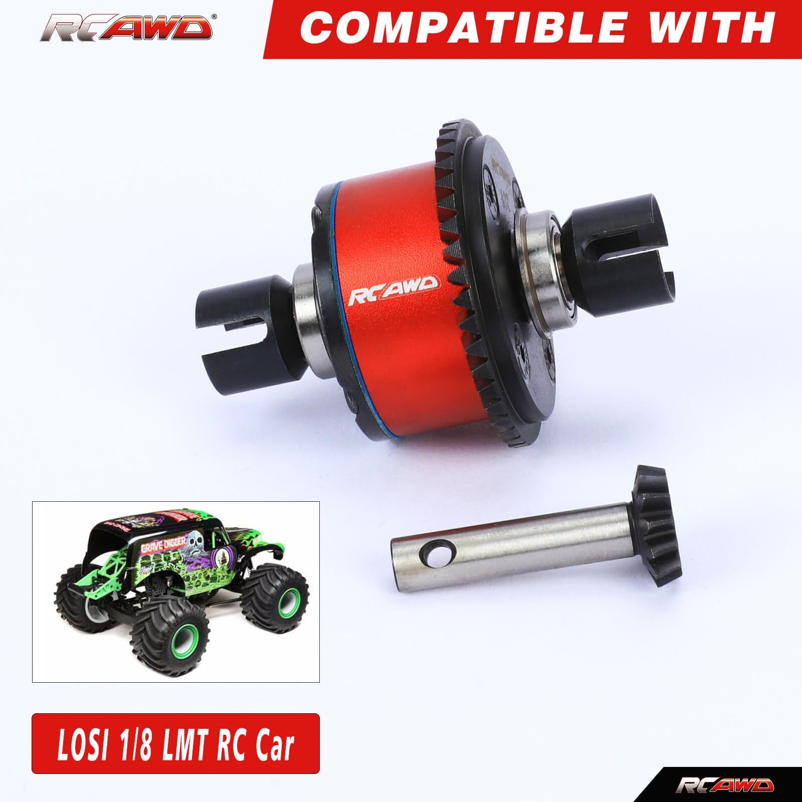 RCAWD LOSI 1/8 LMT RCAWD Losi 1/8 LMT 43T Differential Complete Set with 13T Input Gear