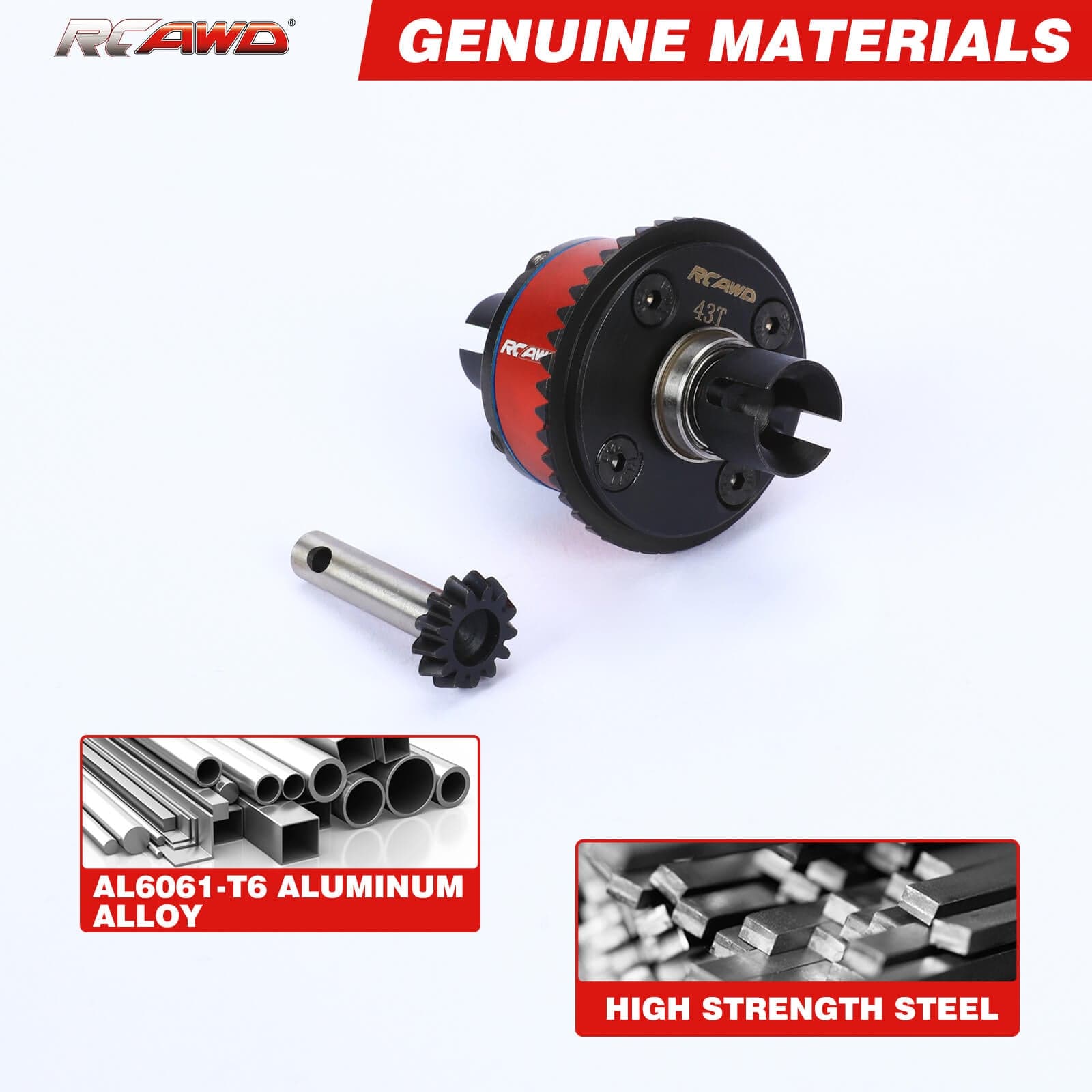 RCAWD Losi 1/8 LMT 43T Differential Complete Set-Losi LMT upgrade