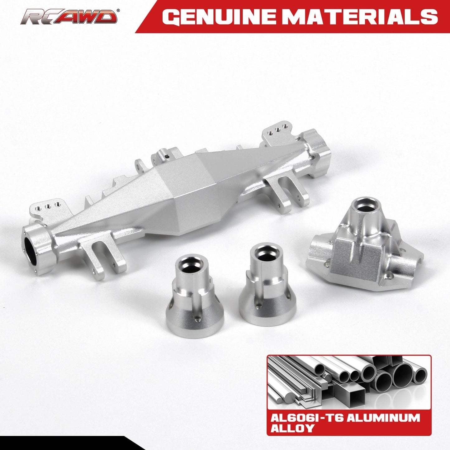 RCAWD LOSI 1/8 LMT RCAWD Losi 1/8 LMT Axle Housing with Spindle Carrier Rear Axle Mount