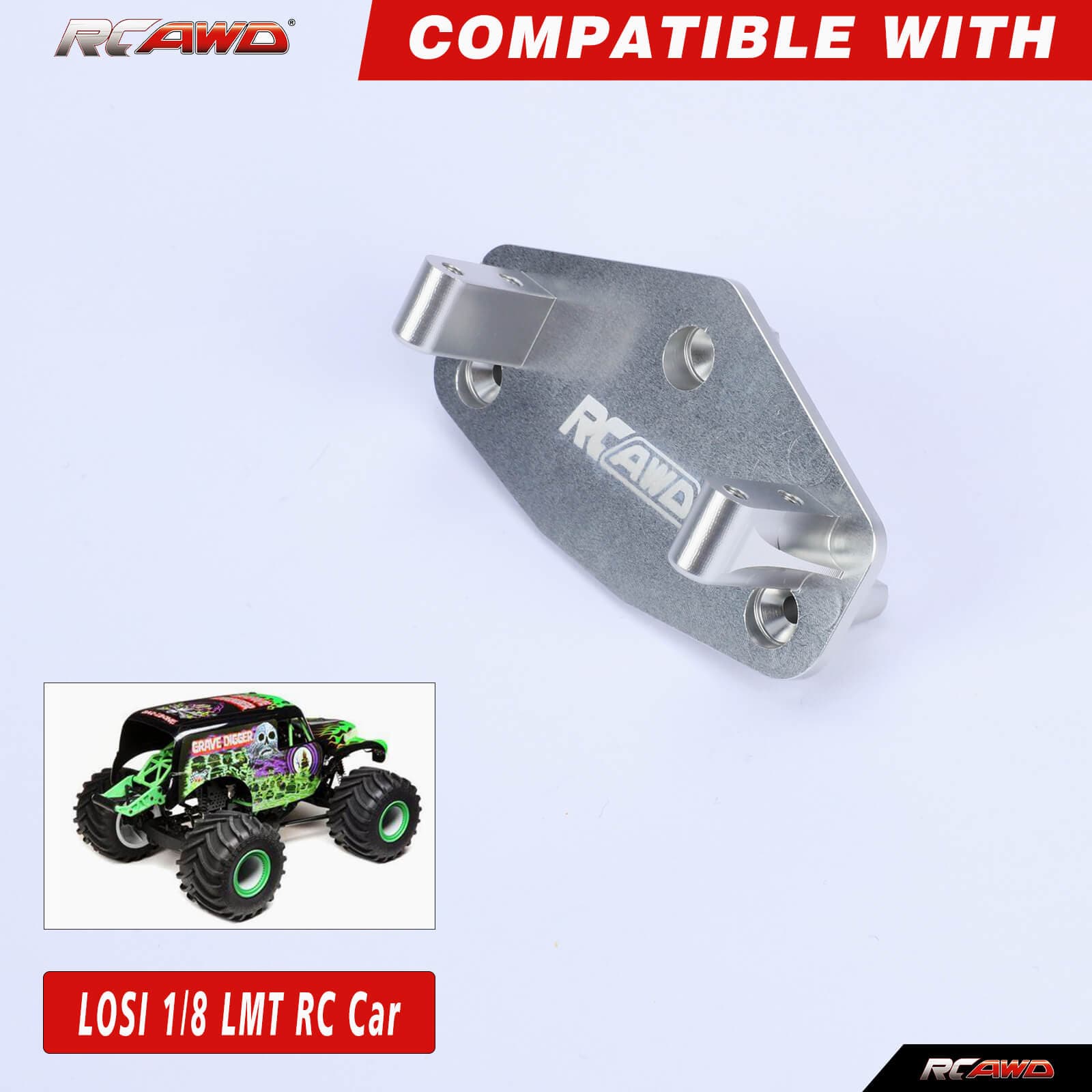 RCAWD LOSI 1/8 LMT RCAWD Losi 1/8 LMT Steering Servo Mount Plate LOS241036S