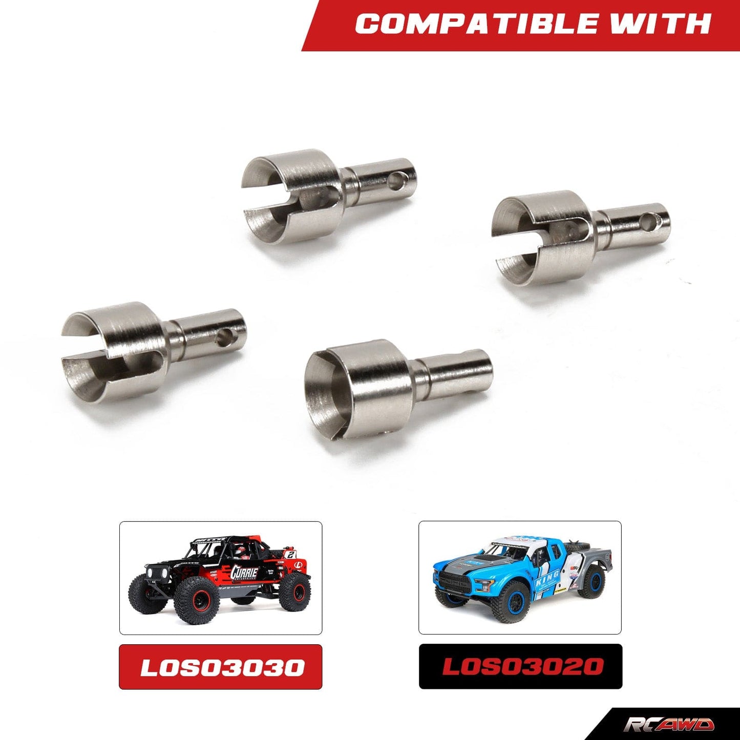 RCAWD LOSI 1/8 LMT RCAWD Losi LMT upgrade parts #45 Diff Outdrive Set front and rear 12.9*25MM LOS242038 4pcs/set