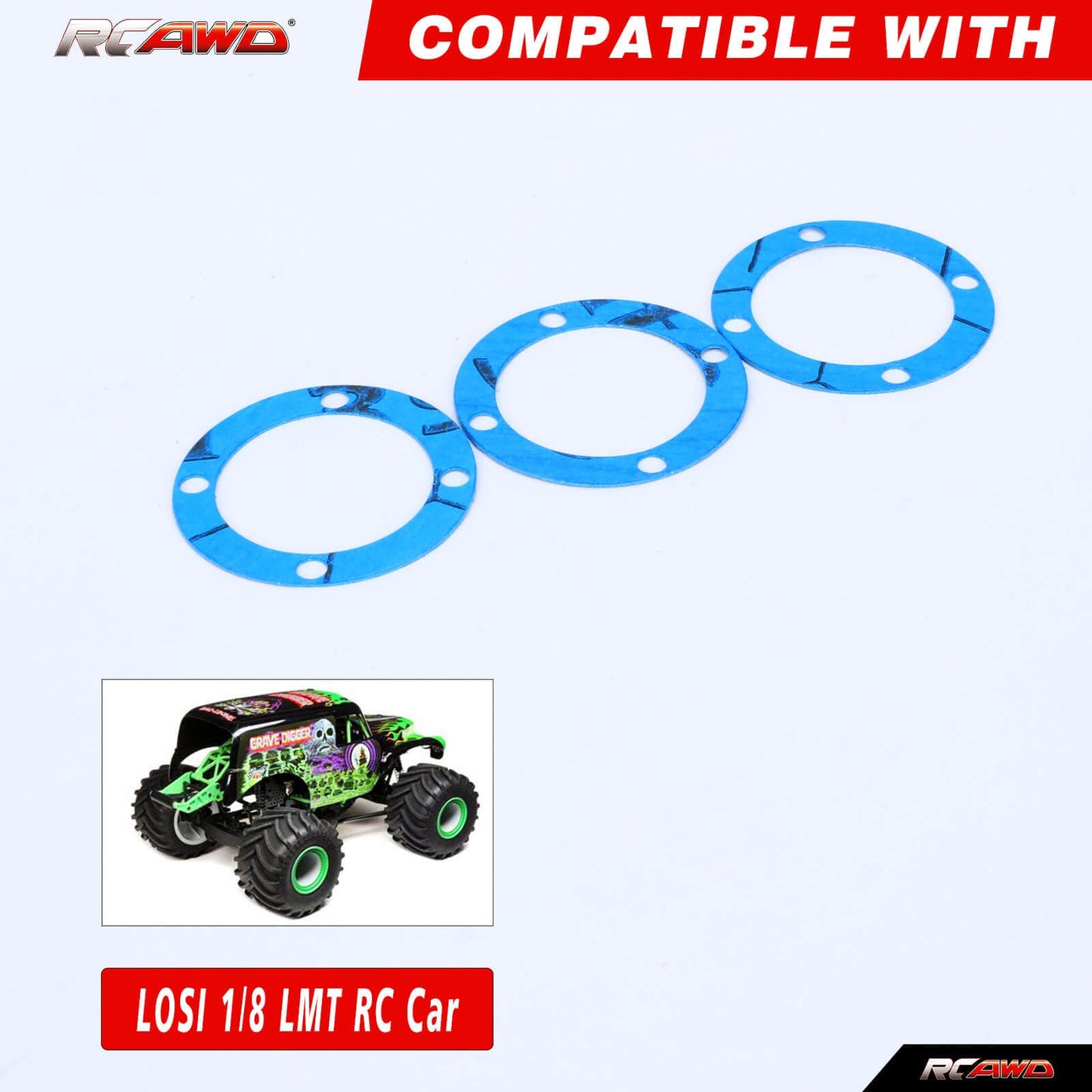 RCAWD LOSI 1/8 LMT Sku RCAWD Losi LMT Upgrades Non Asbestos Outdrive O-rings and Diff Gaskets