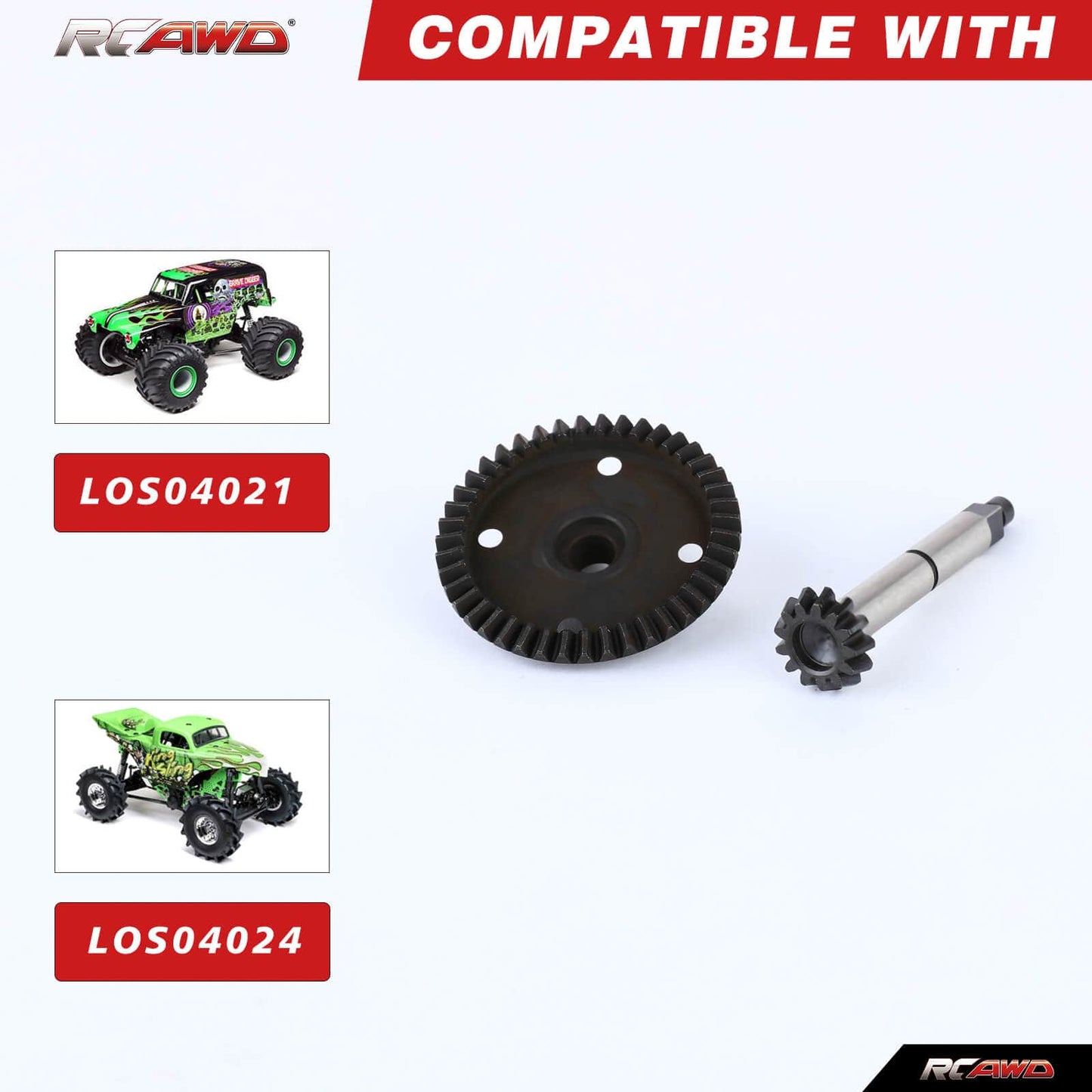 RCAWD Losi 1/8 LMT 43T Diff Gear Set Center D3 - LOS242043BL - RCAWD