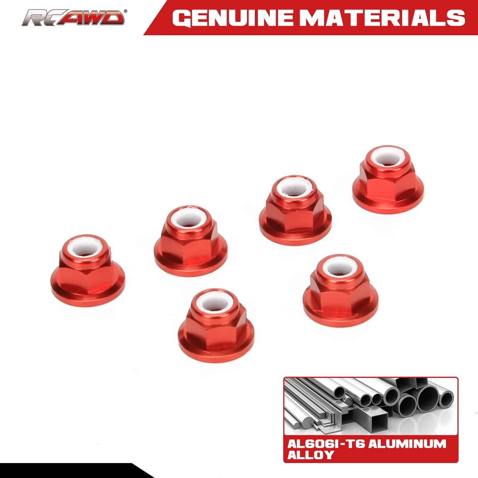 RCAWD Losi 22s Aluminum 4mm Nuts - RCAWD