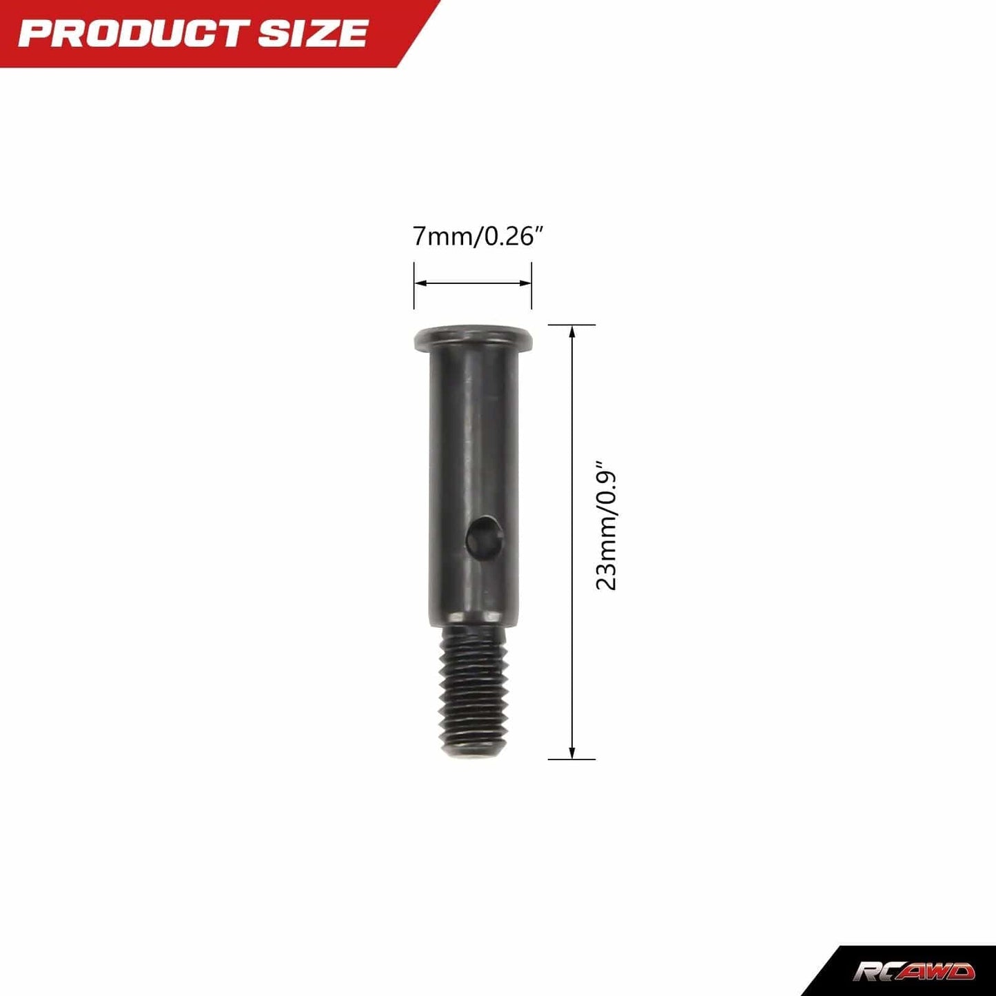 RCAWD Losi 22S Black RCAWD Losi 22S upgrade  Steel Front Axle LOS232044 2pcs