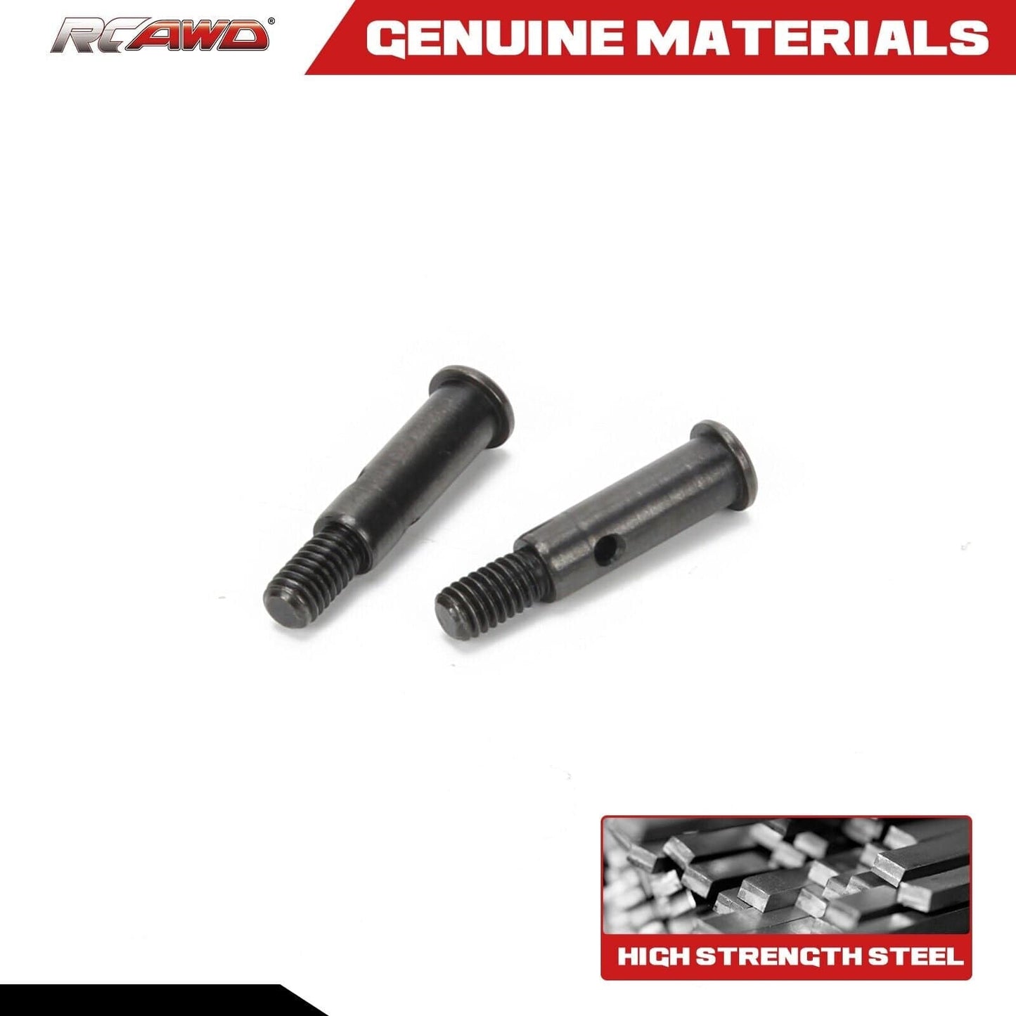 RCAWD Losi 22S Black RCAWD Losi 22S upgrade  Steel Front Axle LOS232044 2pcs